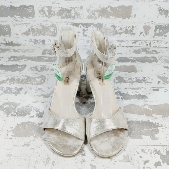 New PAUL GREEN Leather Ankle Strap Open Toe Block Heel Sandals M814 - Picture 3 of 13